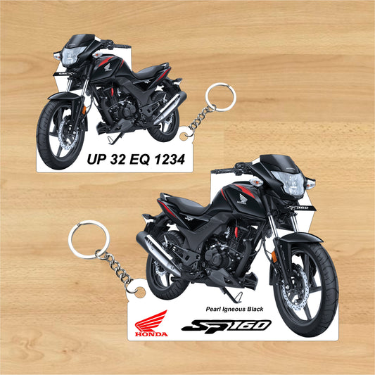 SP 160 - OBD2B - Personalized Honda Keychain - Wood, Acrylic, Metal Printed