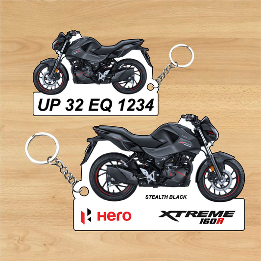 Hero Xtreme 160R - Personalized Hero Keychain - Wood, Acrylic, Metal Printed