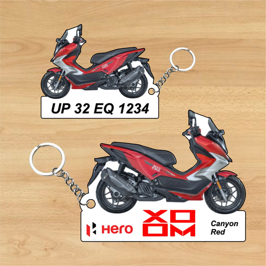 Hero Xoom 160 - Personalized Hero Keychain - Wood, Acrylic, Metal Printed