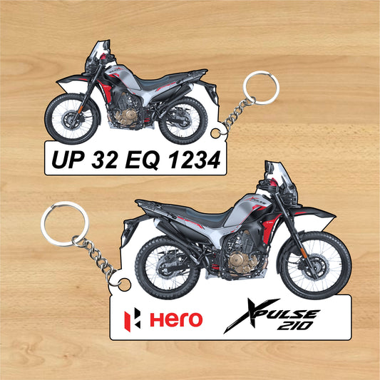 Hero XPULSE 210 - Personalized Hero Keychain - Wood, Acrylic, Metal Printed