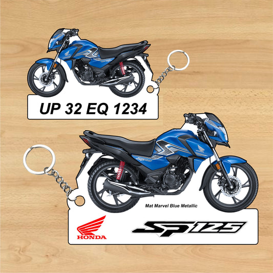 SP 125 OBD2B - Personalized Honda Keychain - Wood, Acrylic, Metal Printed