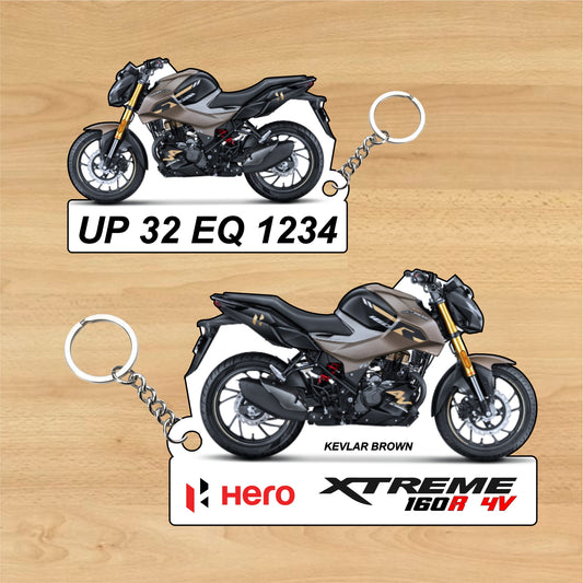 Hero Xtreme 160R 4V - Personalized Hero Keychain - Wood, Acrylic, Metal Printed