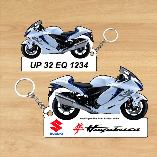 Hayabusa - Personalized Suzuki Keychain - Wood, Acrylic, Metal Printed