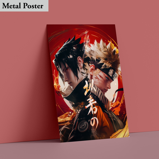 Metal Poster - Anime- Naruto Vs Sasuke Vengeance
