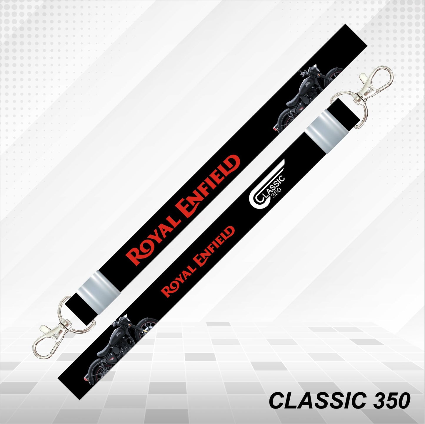 Classic 350 - Personalized Printed Lanyard keychain Holder Multicolored (20mm)
