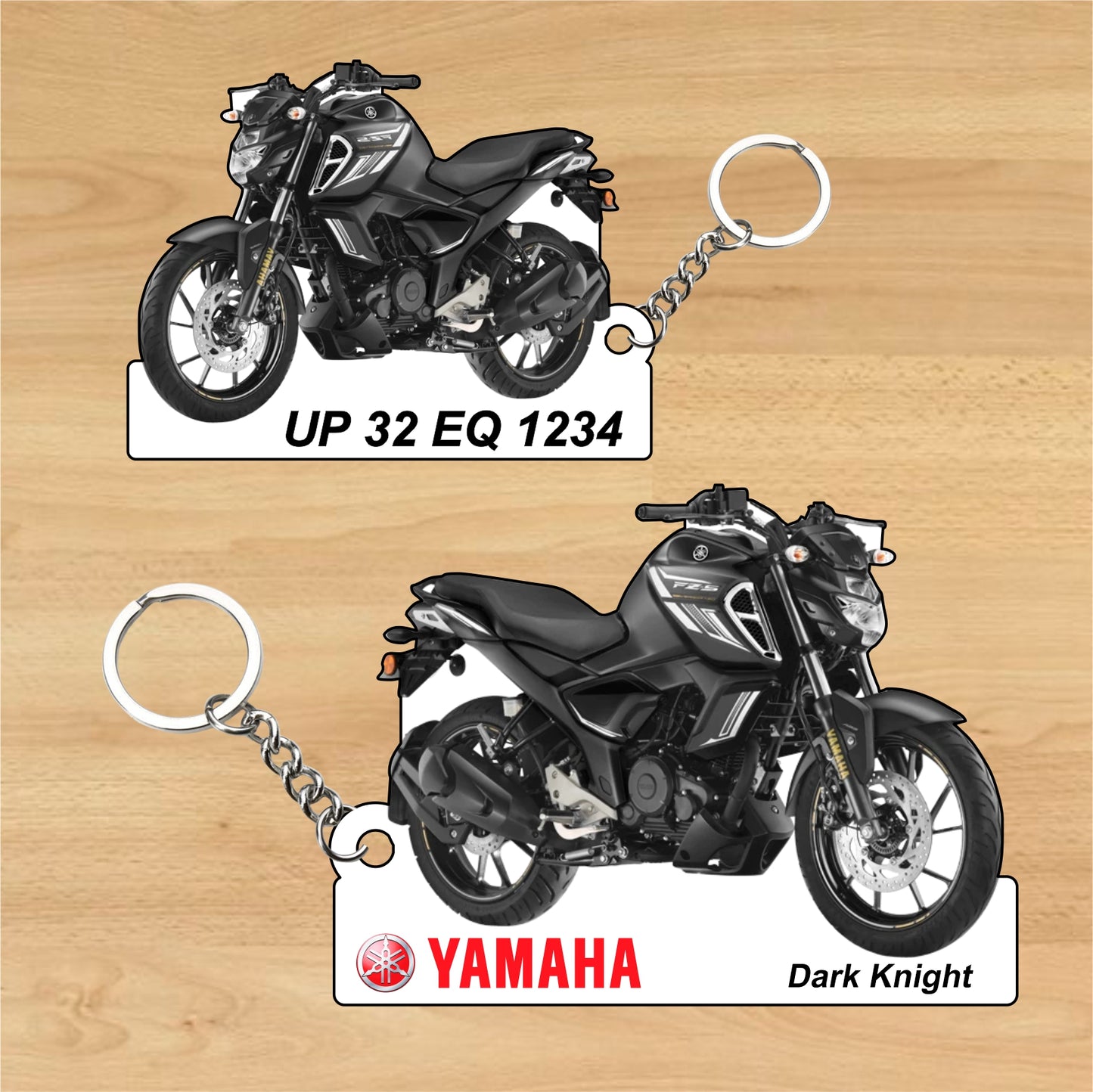 FZ-S Fi Ver 3.0 - Personalized Yamaha Two-Sided Sublimation Keychain