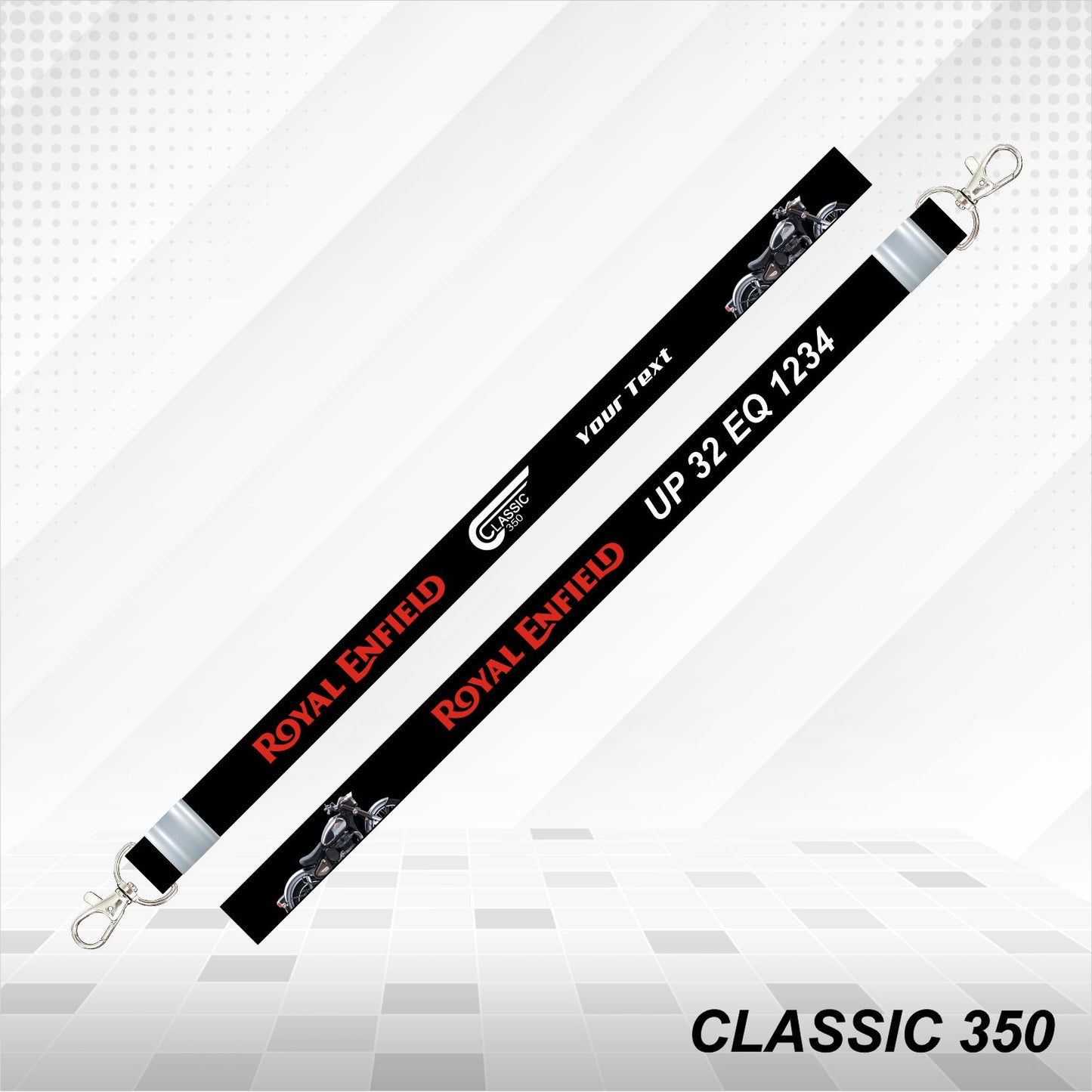 Classic 350 - Personalized Printed Lanyard keychain Holder Multicolored (20mm)