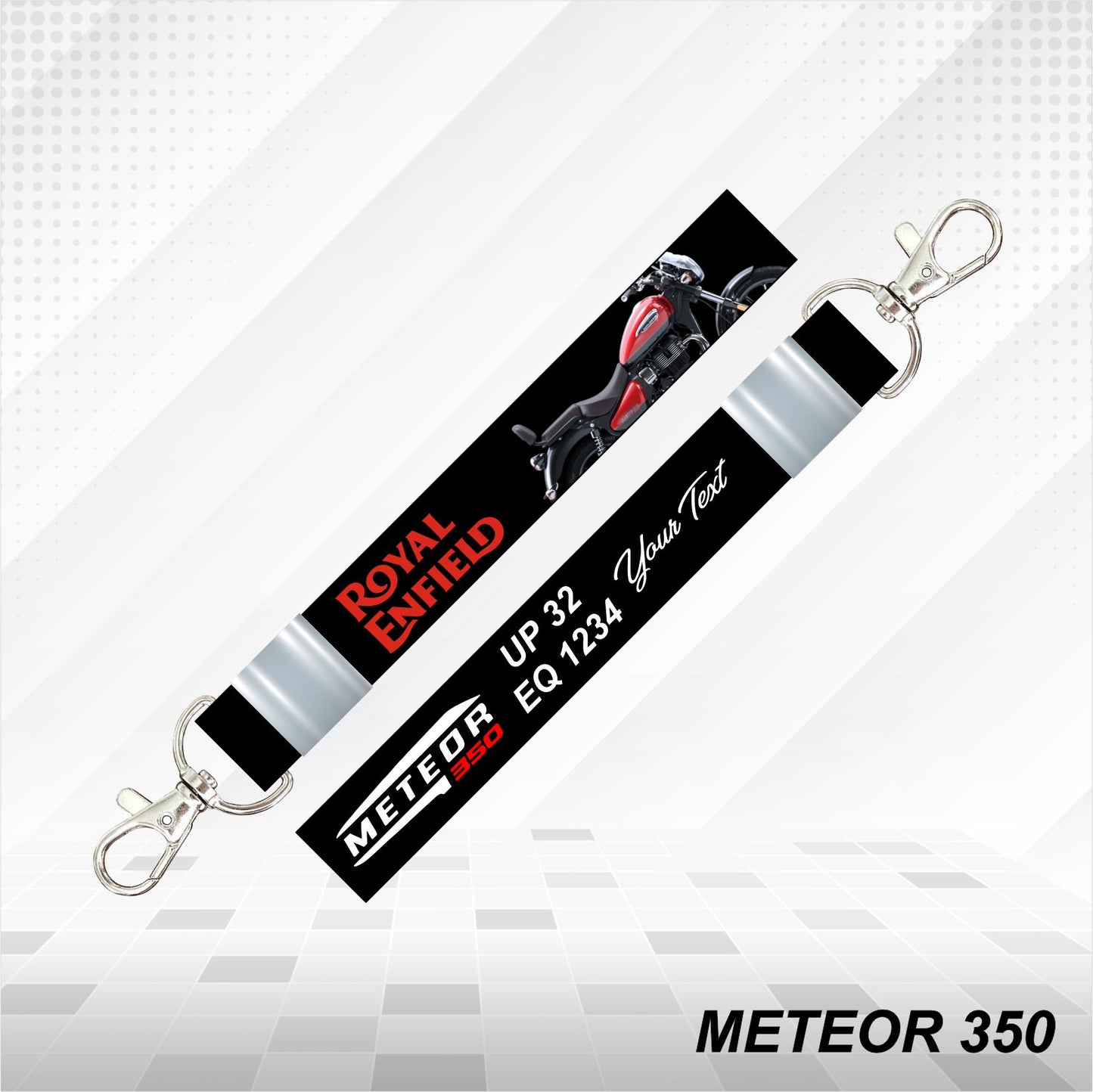Meteor 350 - Personalized Printed Lanyard keychain Holder Multicolored (20mm)