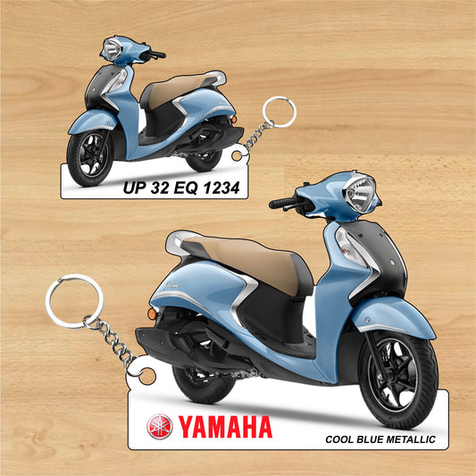 Fascino 125 Fi Hybrid - Personalized Yamaha Two-Sided Sublimation Keychain