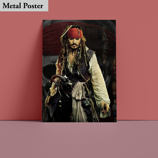 Metal Poster - Movie- Captain Jack Sparrow, Pirates Of The Caribbean