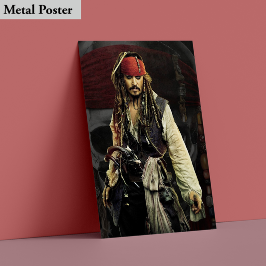 Metal Poster - Movie- Captain Jack Sparrow, Pirates Of The Caribbean