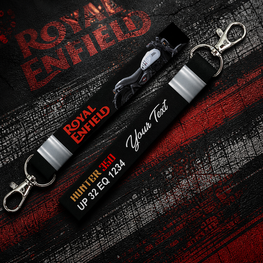 Hunter 350 - Personalized Royal Enfield Printed Lanyard Keychain