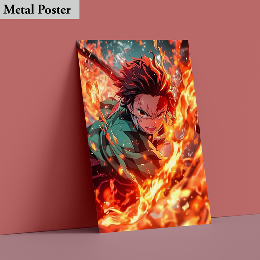 Metal Poster - Anime- Demon Slayer