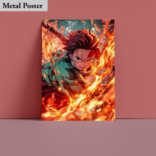 Metal Poster - Anime- Demon Slayer