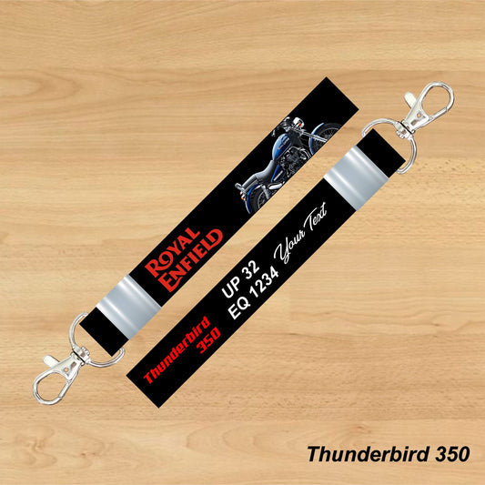 Thunderbird 350 - Personalized Royal Enfield Keychain - Wood, Acrylic, Metal Printed