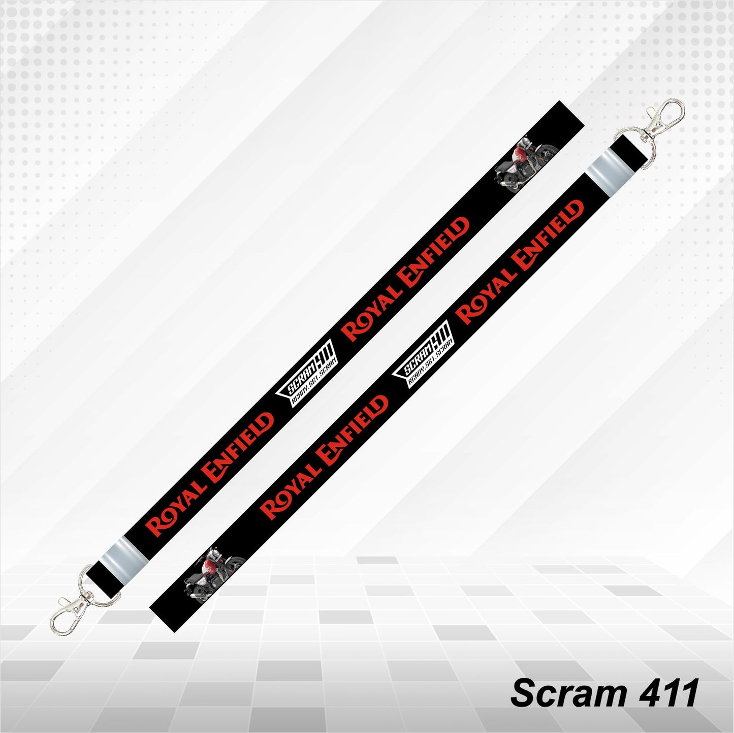 Scram 411 - Personalized Printed Lanyard keychain Holder Multicolored (20mm)