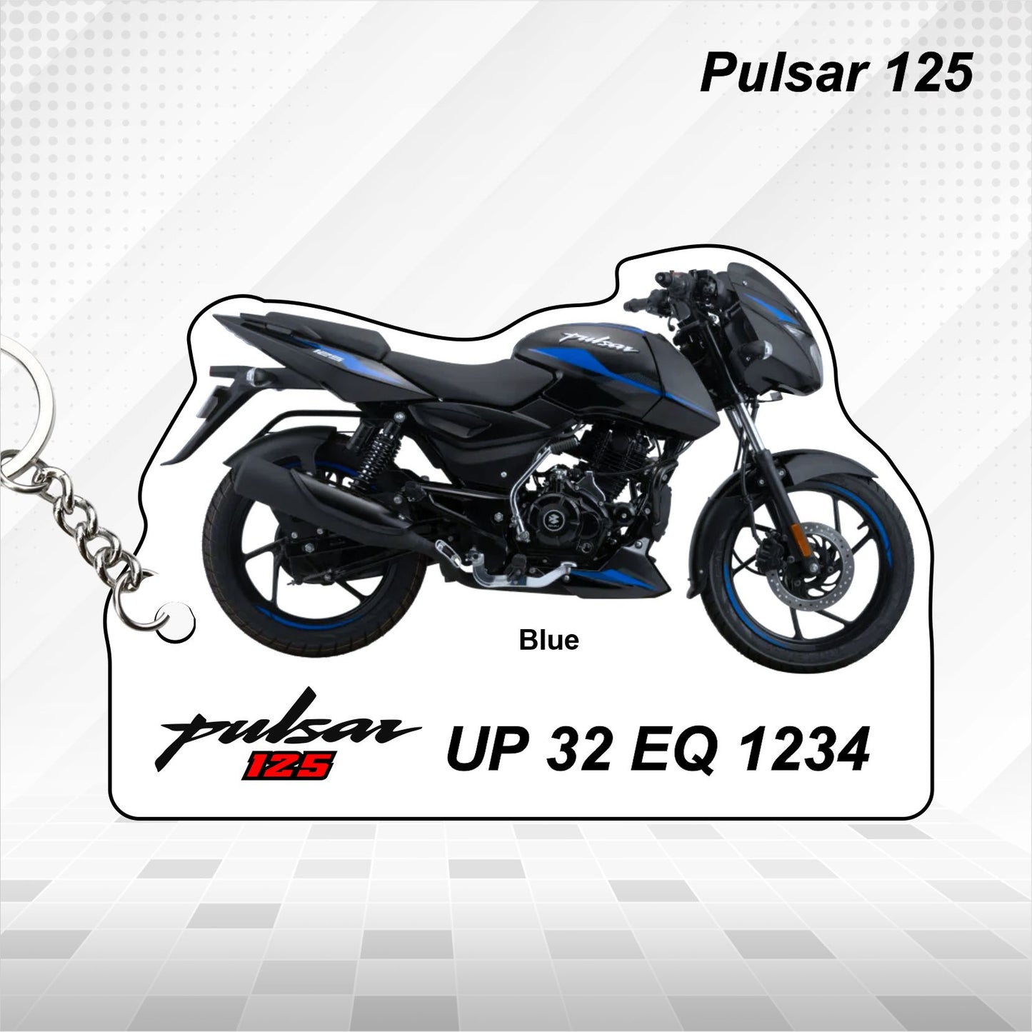 Pulsar 125 - Personalized Bajaj Keychain - Wood, Acrylic, Metal Printed