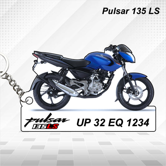 Pulsar 135 LS - Personalized Bajaj Keychain - Wood, Acrylic, Metal Printed