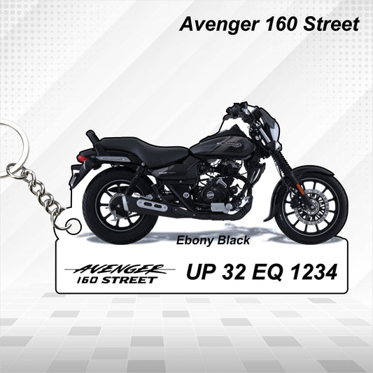 Avenger 160 Street - Personalized Bajaj Keychain - Wood, Acrylic, Metal Printed