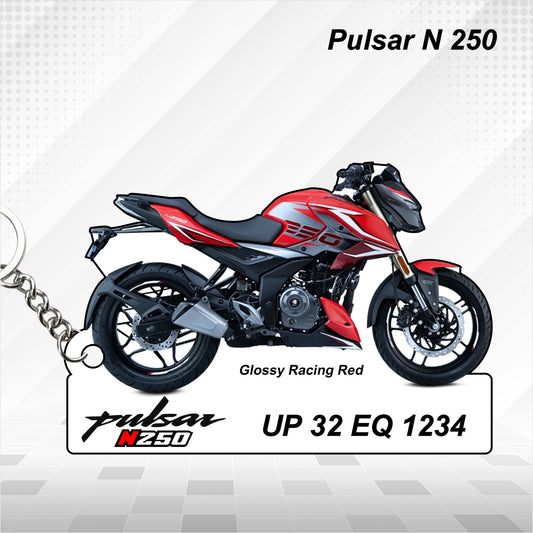 Pulsar N 250 - Personalized Bajaj Keychain - Wood, Acrylic, Metal Printed