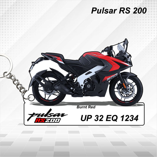 Pulsar RS 200 - Personalized Bajaj Keychain - Wood, Acrylic, Metal Printed