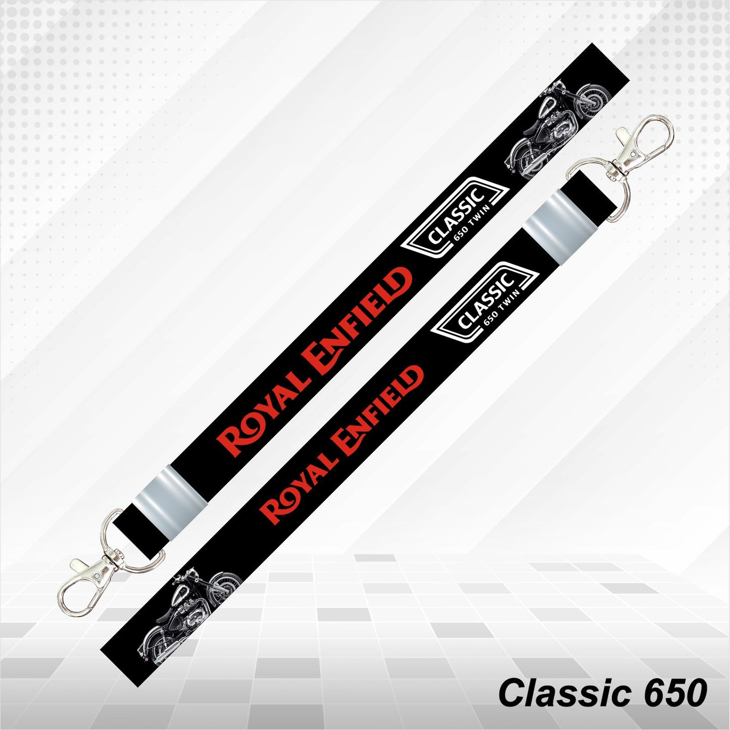 Classic 650 - Personalized Printed Lanyard keychain Holder Multicolored (20mm)