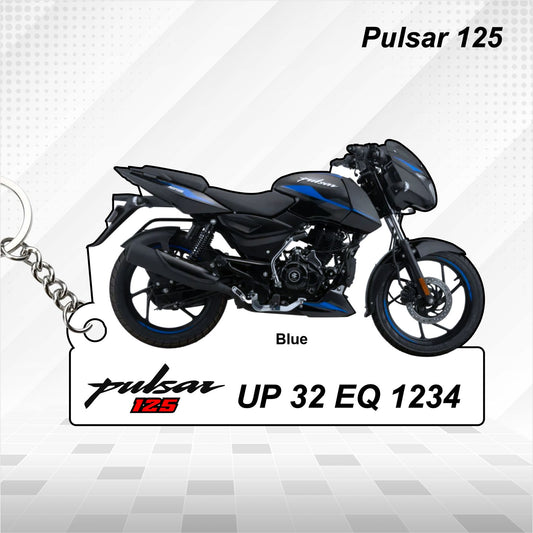 Pulsar 125 - Personalized Bajaj Keychain - Wood, Acrylic, Metal Printed