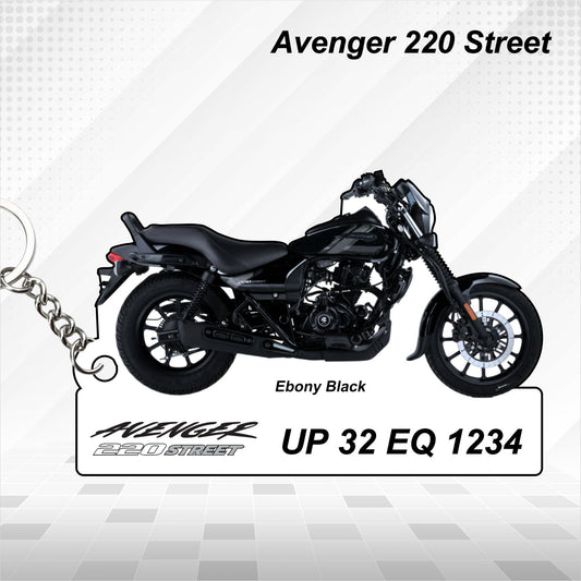 Avenger 220 Street - Personalized Bajaj Keychain - Wood, Acrylic, Metal Printed