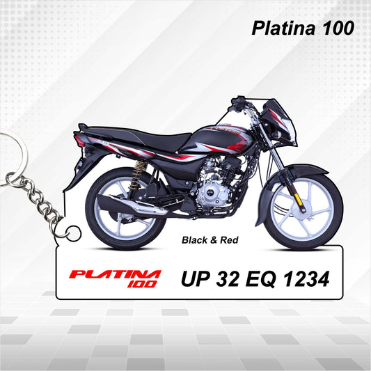 Platina 100 - Personalized Bajaj Keychain - Wood, Acrylic, Metal Printed