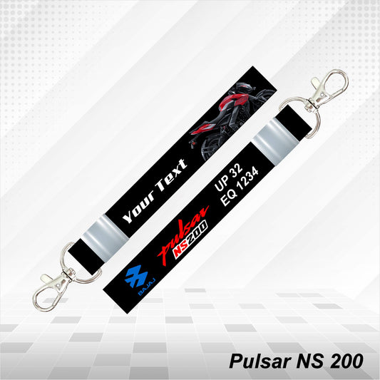 Pulsar NS 200 - Personalized Printed Lanyard keychain Holder Multicolored (20mm)