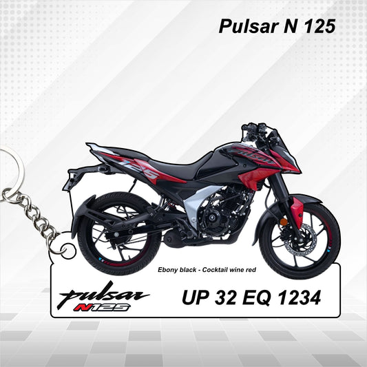 Pulsar N 125 - Personalized Bajaj Keychain - Wood, Acrylic, Metal Printed