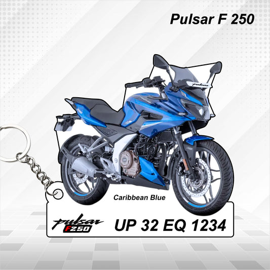 Pulsar F250 - Personalized Bajaj Keychain - Wood, Acrylic, Metal Printed