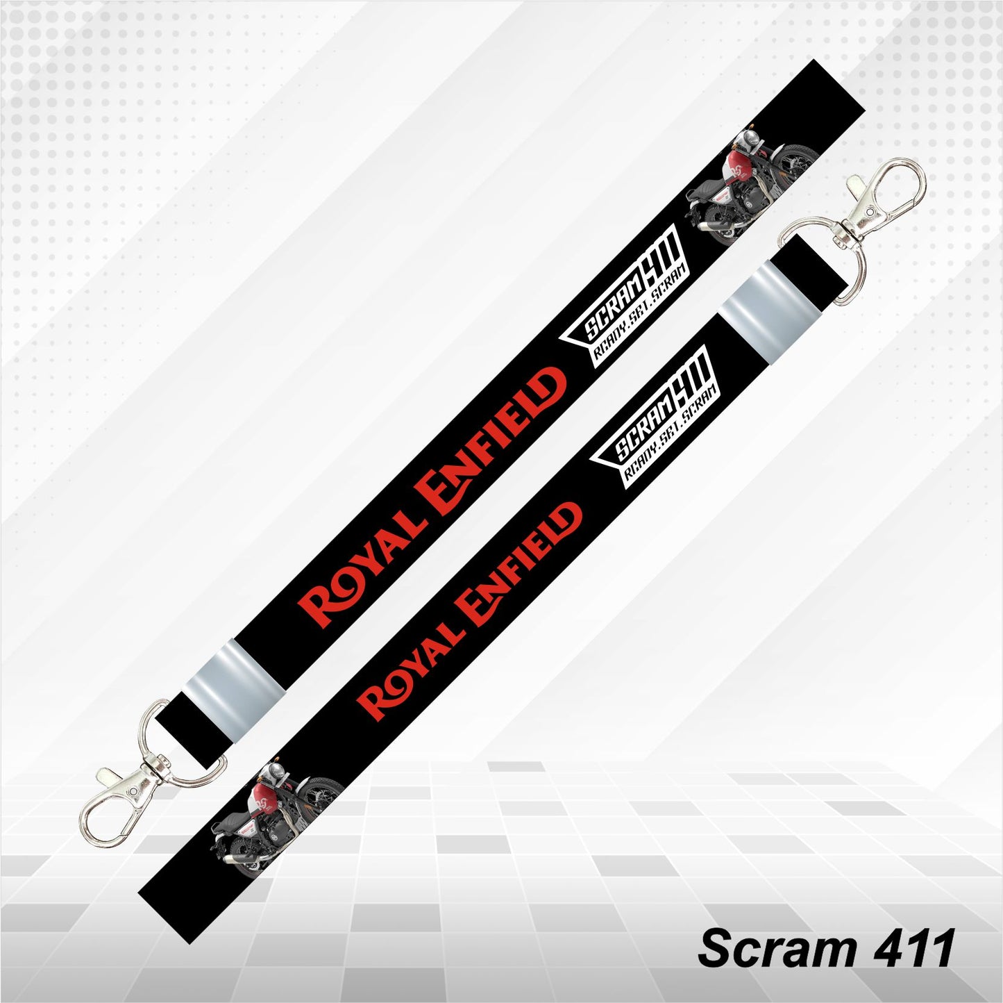 Scram 411 - Personalized Printed Lanyard keychain Holder Multicolored (20mm)