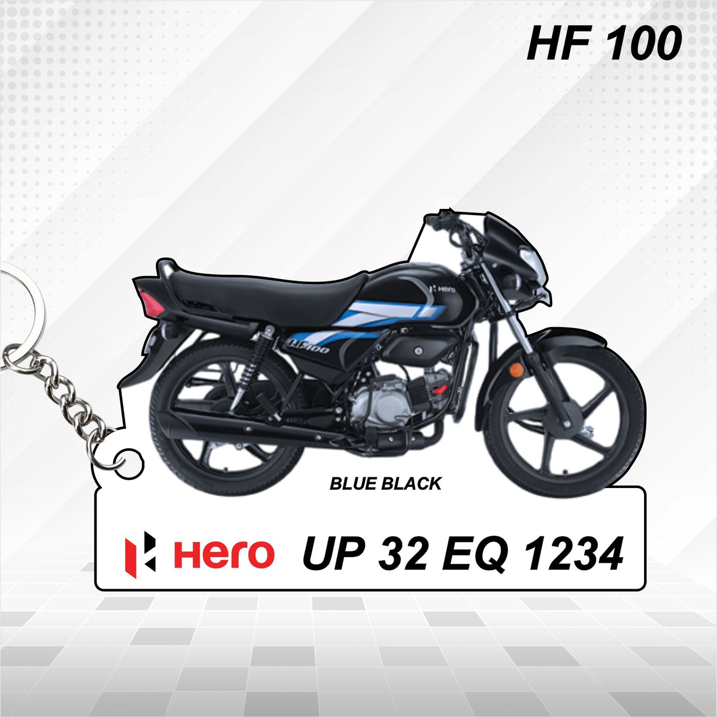 Hero HF 100 - Personalized Hero Keychain - Wood, Acrylic, Metal Printed