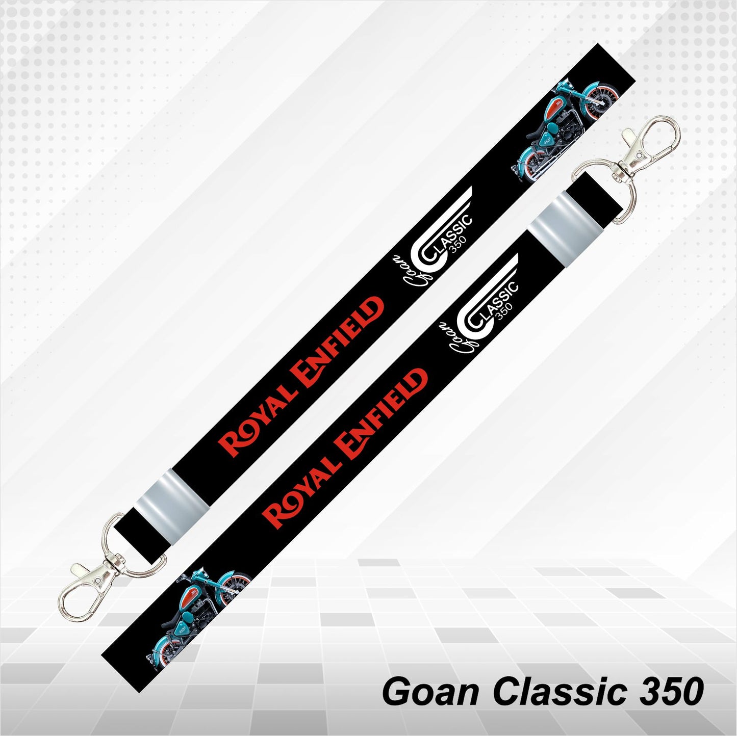 Goan Classic 350 - Personalized Printed Lanyard keychain Holder Multicolored (20mm)