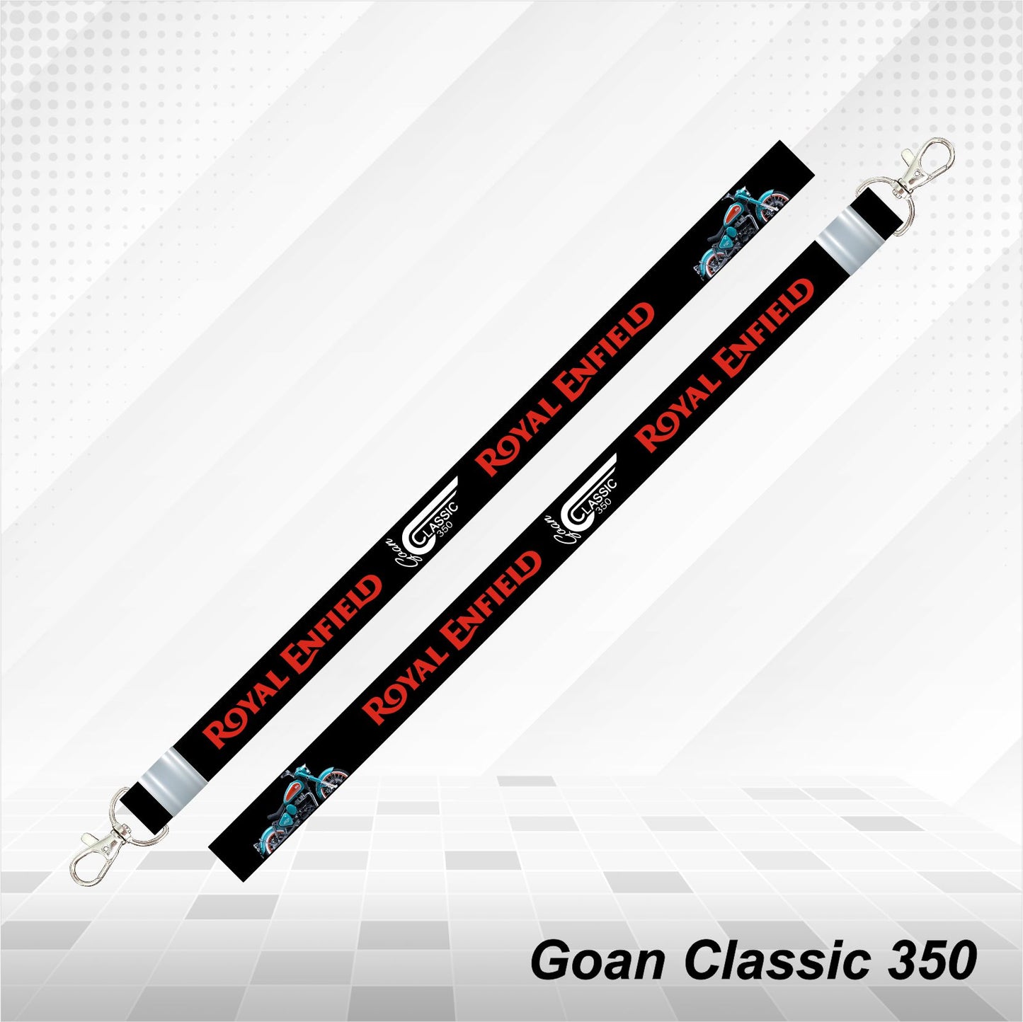 Goan Classic 350 - Personalized Printed Lanyard keychain Holder Multicolored (20mm)