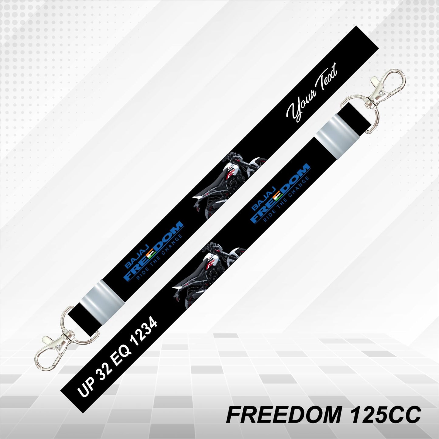Freedom 125cc - Personalized Printed Lanyard keychain Holder Multicolored (20mm)