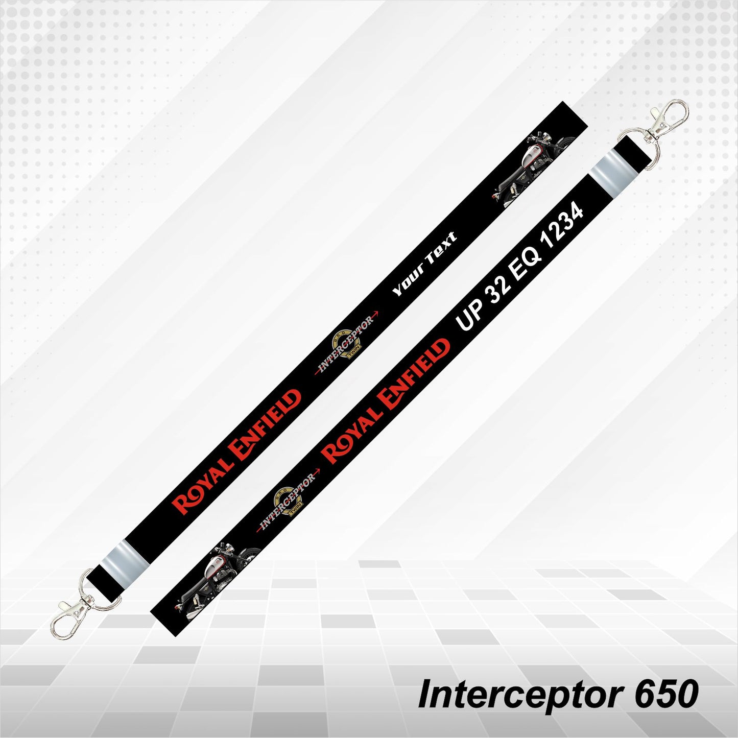 Interceptor 650 - Personalized Printed Lanyard keychain Holder Multicolored (20mm)