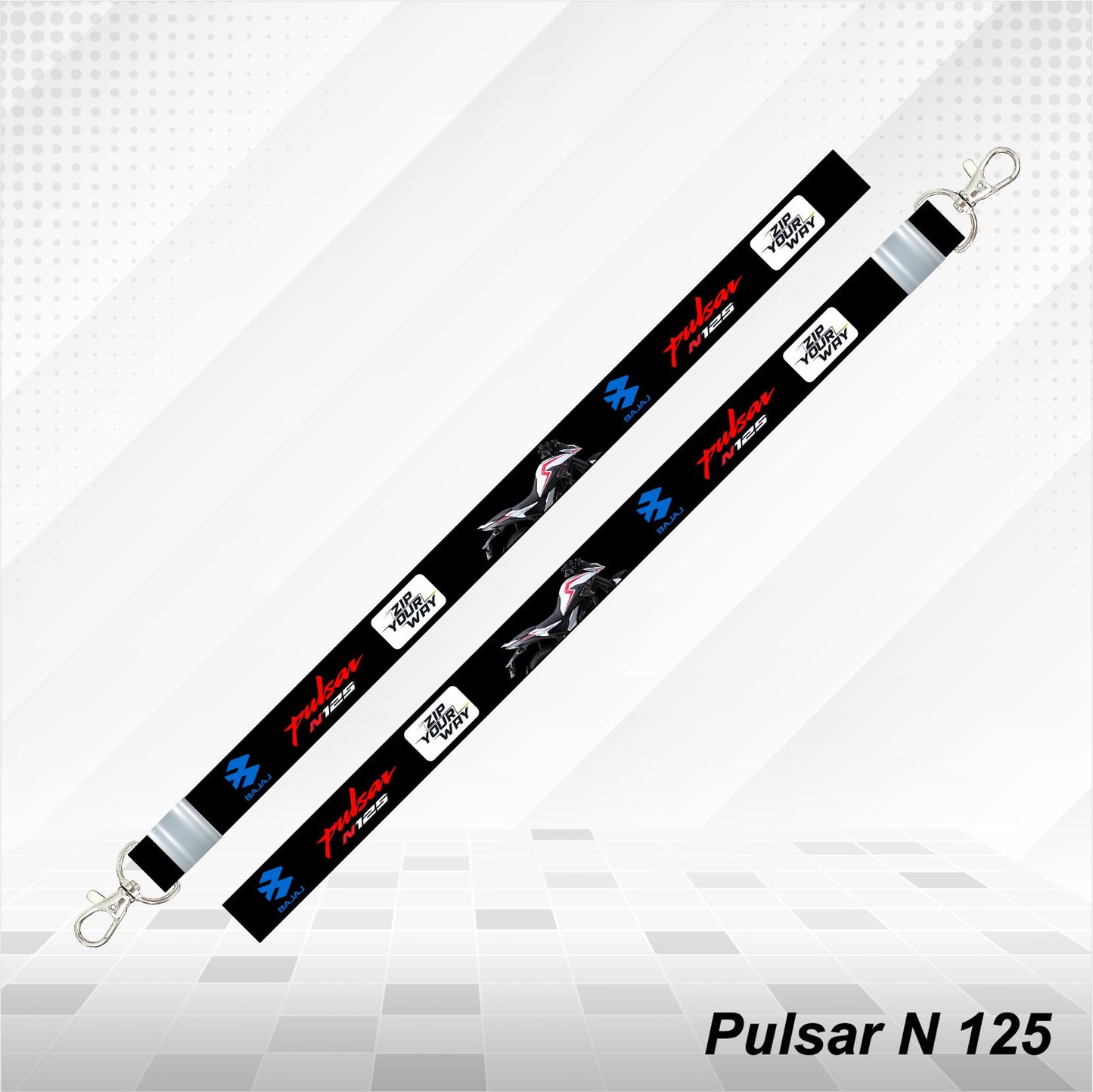 Pulsar N 125 - Personalized Printed Lanyard keychain Holder Multicolored (20mm)