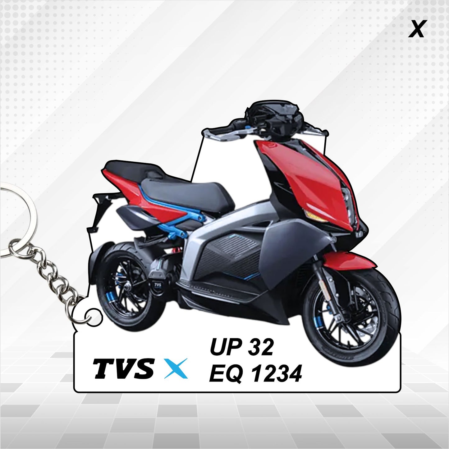 X Electric - Personalized TVS Keychain - Wood, Acrylic, Metal Printed