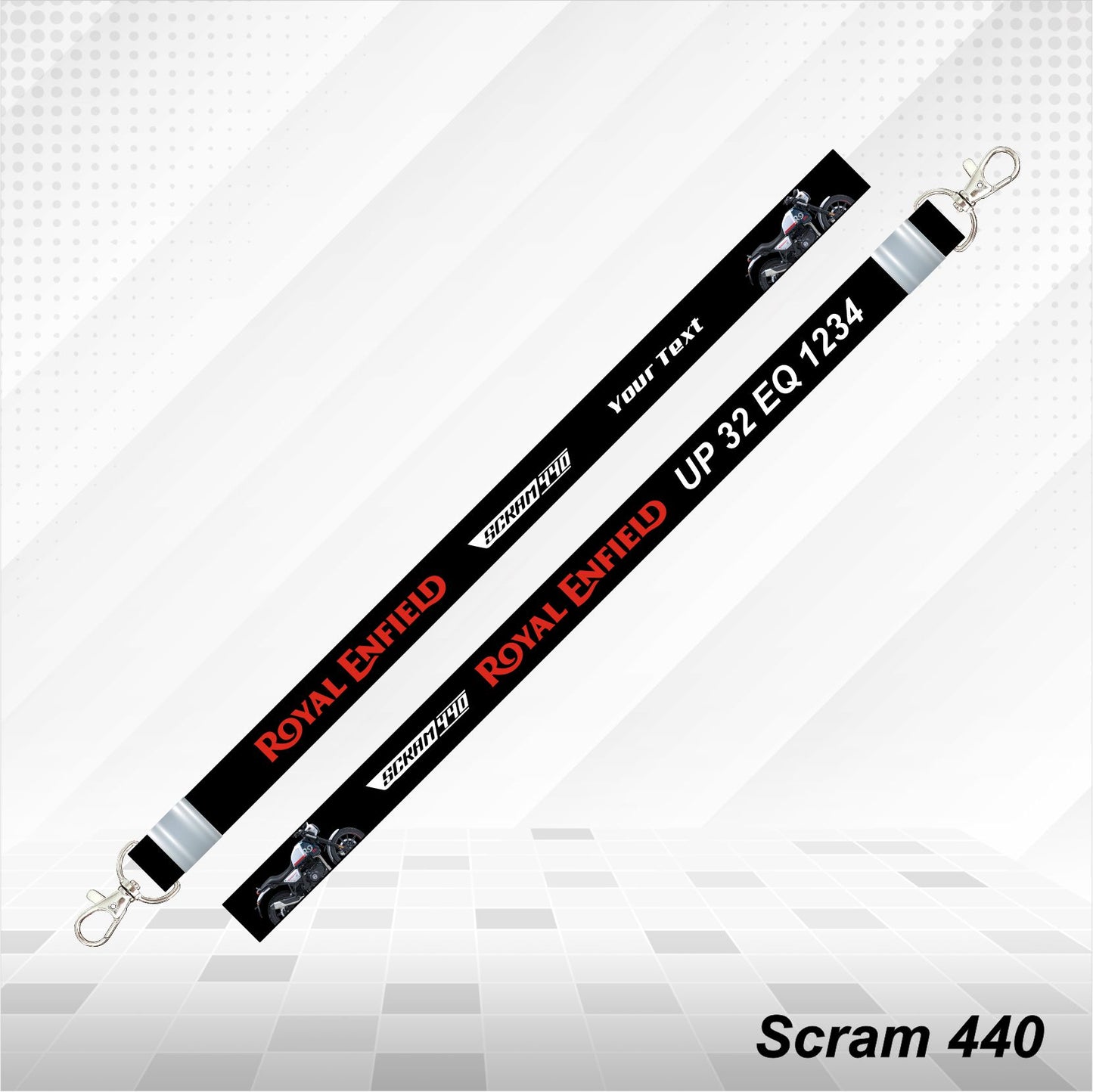 Scram 440 - Personalized Printed Lanyard keychain Holder Multicolored (20mm)
