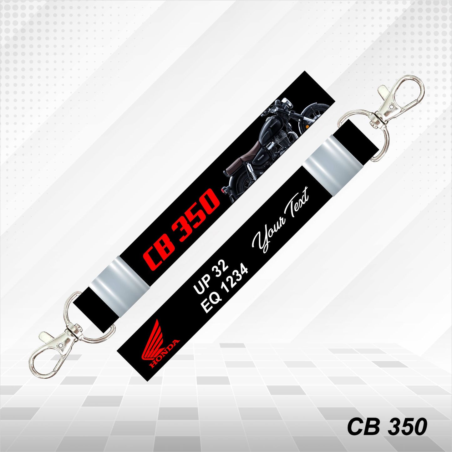 CB 350 - Personalized Honda Keychain - Wood, Acrylic, Metal Printed