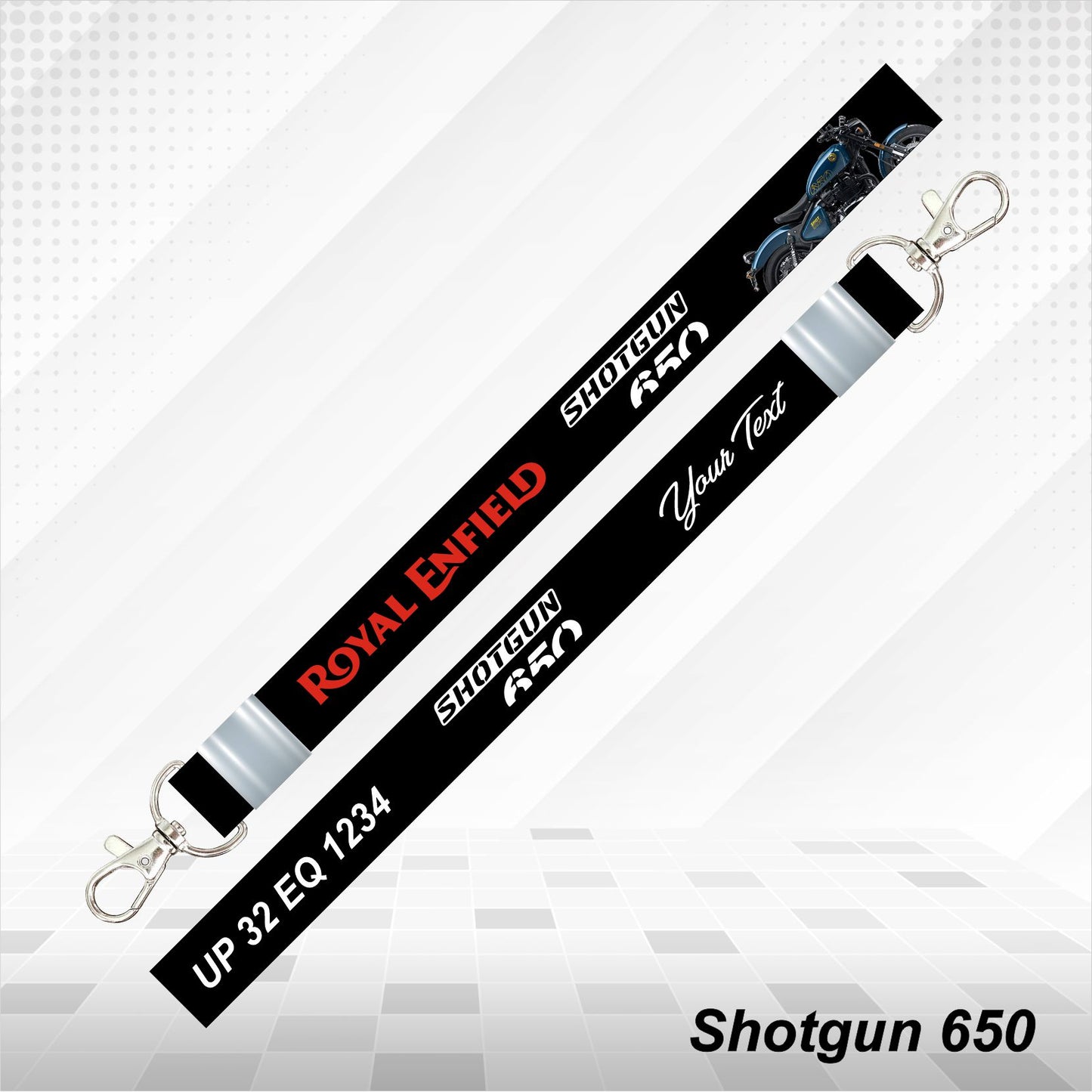 Shotgun 650 - Personalized Printed Lanyard keychain Holder Multicolored (20mm)