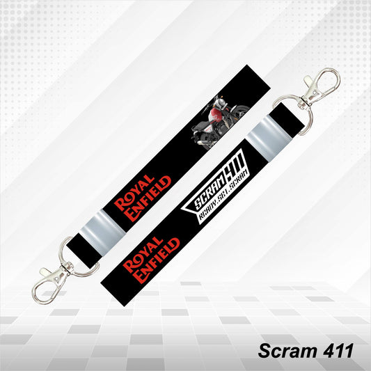 Scram 411 -  Personalized Printed Lanyard keychain Holder Multicolored (20mm)