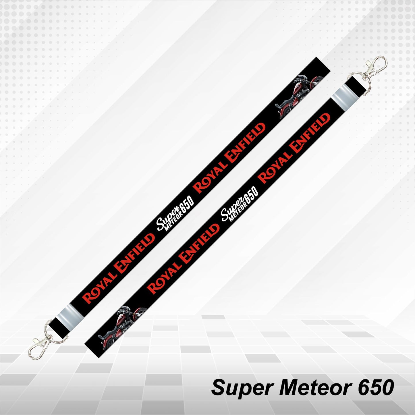 Super Meteor 650 - Personalized Printed Lanyard keychain Holder Multicolored (20mm)