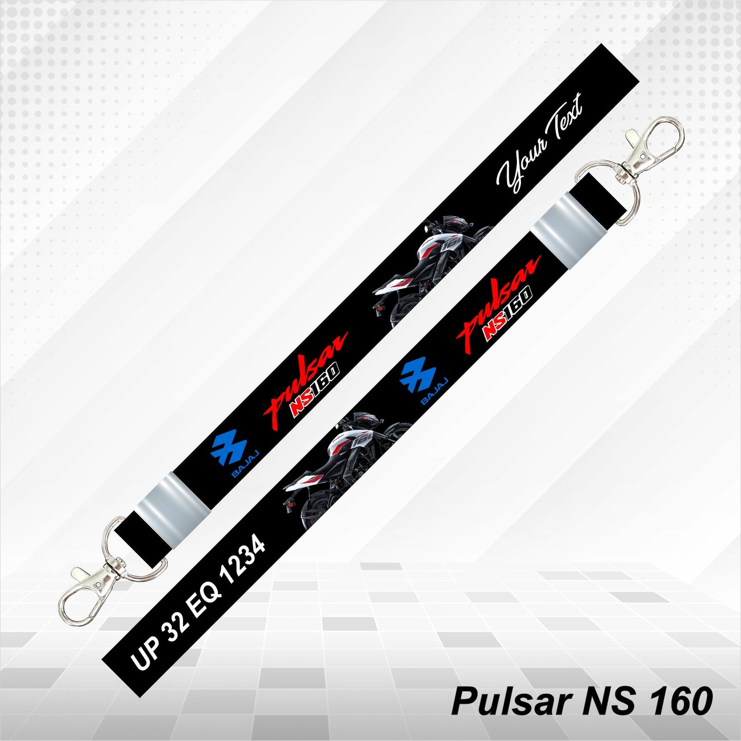 Pulsar NS 160 - Personalized Printed Lanyard keychain Holder Multicolored (20mm)