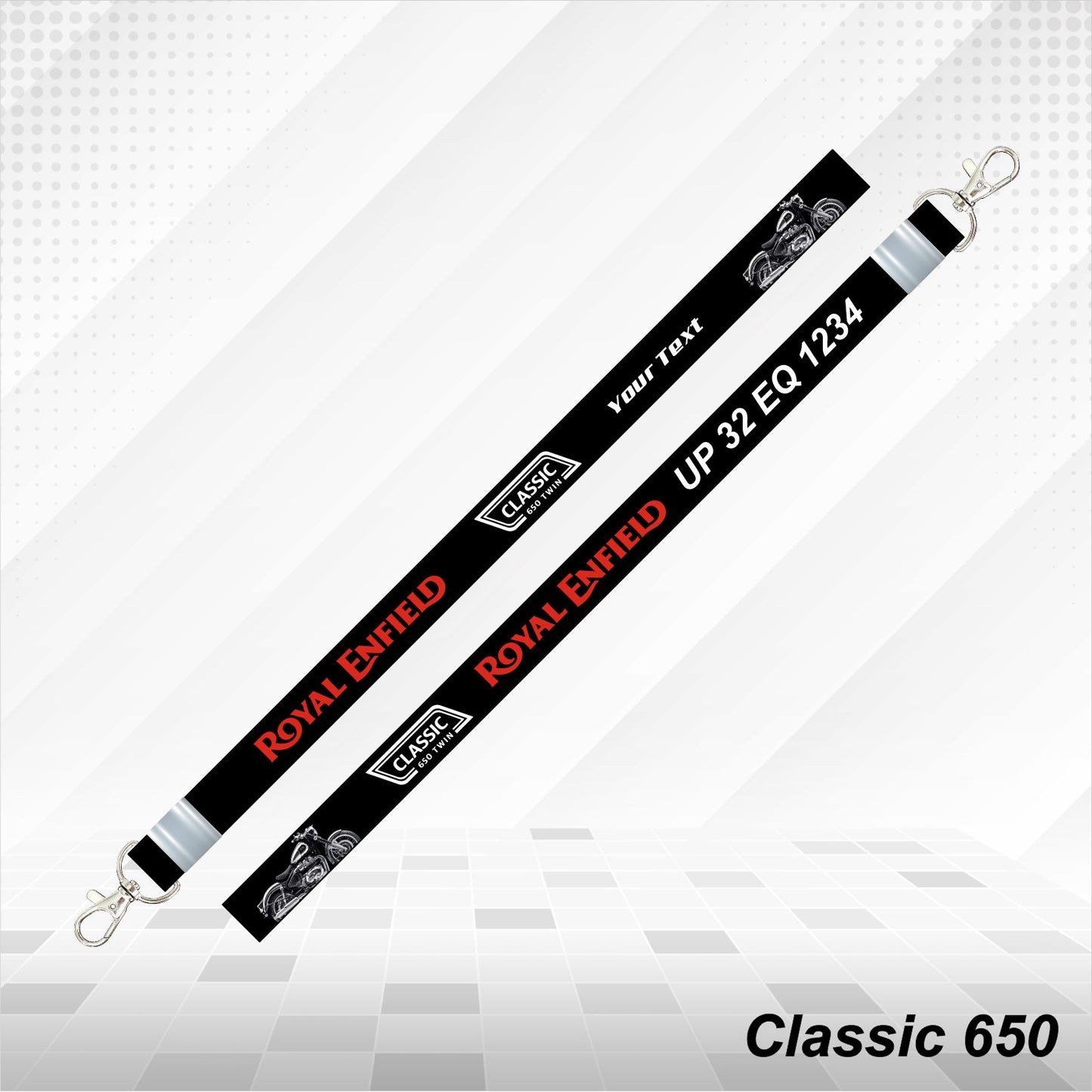 Classic 650 - Personalized Printed Lanyard keychain Holder Multicolored (20mm)
