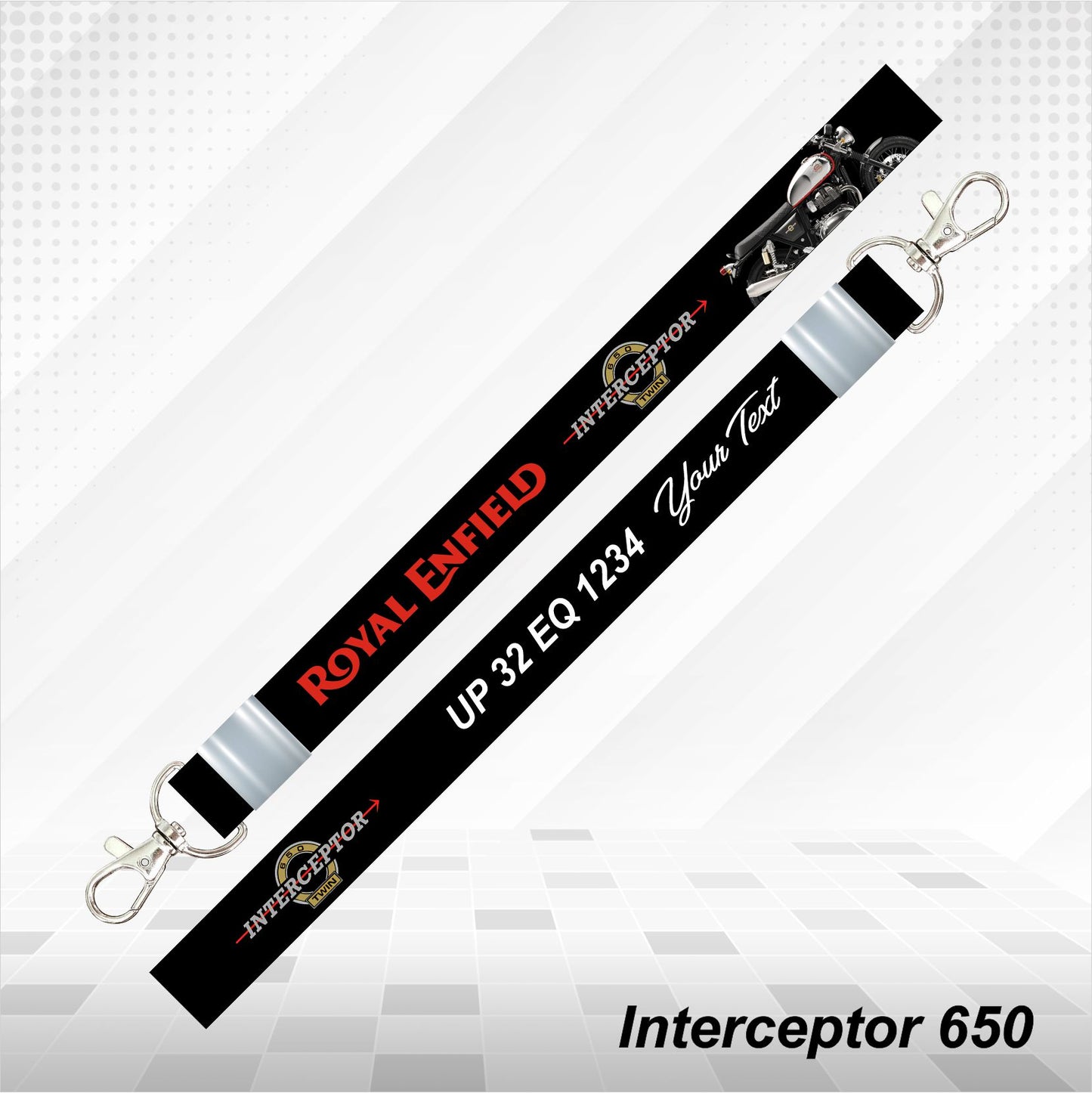 Interceptor 650 - Personalized Printed Lanyard keychain Holder Multicolored (20mm)
