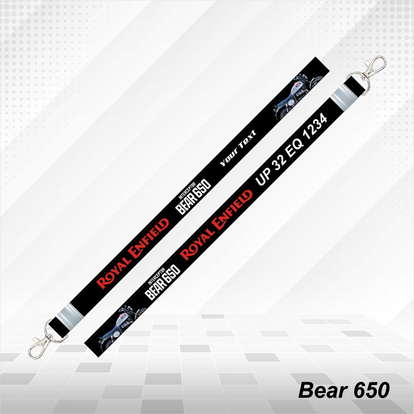 Bear 650 - Personalized Printed Lanyard keychain Holder Multicolored (20mm)