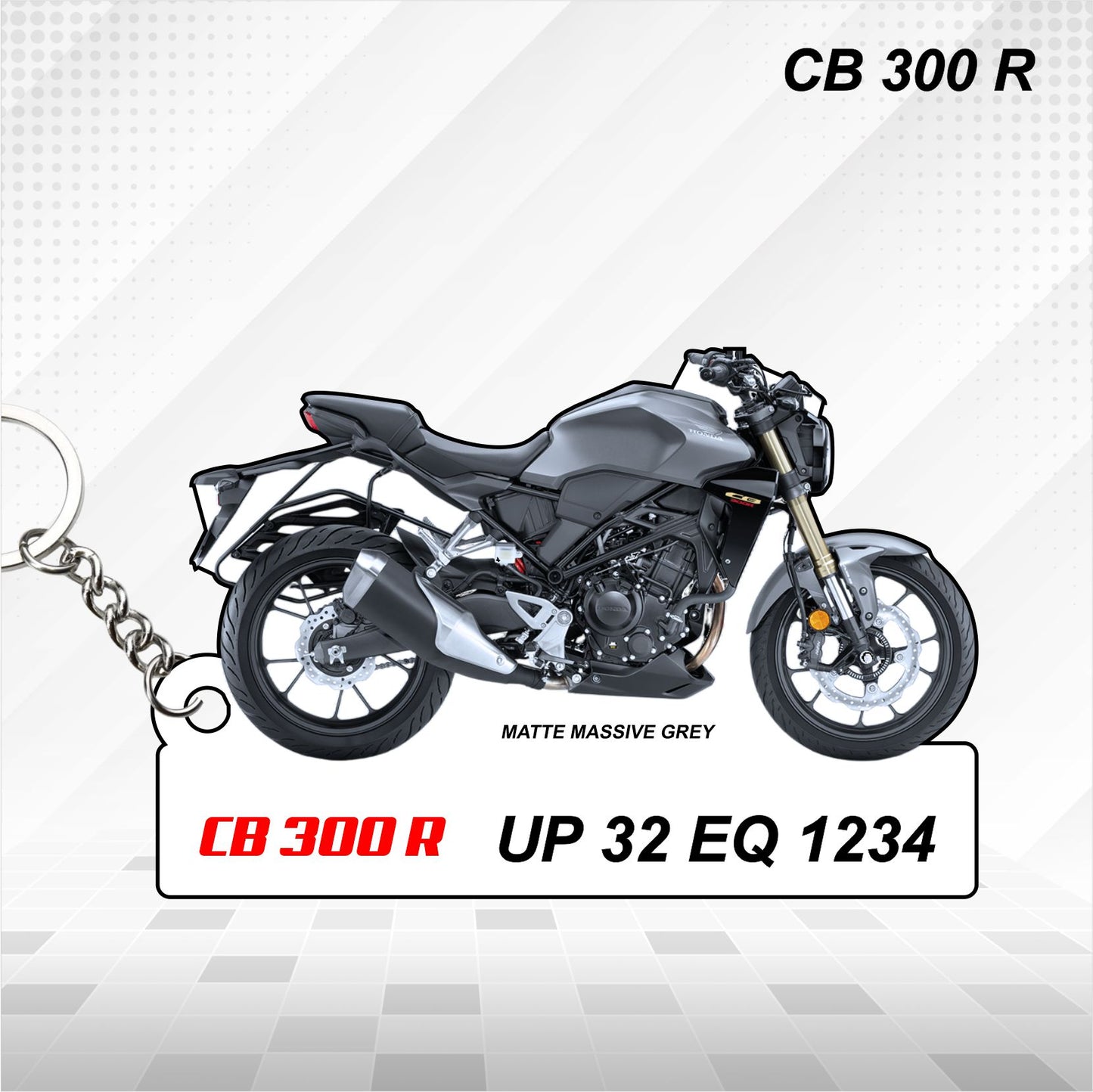 CB 300 R - Personalized Honda Keychain - Wood, Acrylic, Metal Printed